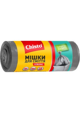 Пакети для мусора Chisto Strong крепкие 35 л, 15 шт 